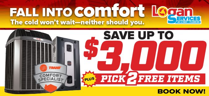 Save up to $3000 on an HVAC system and pick 2 free items