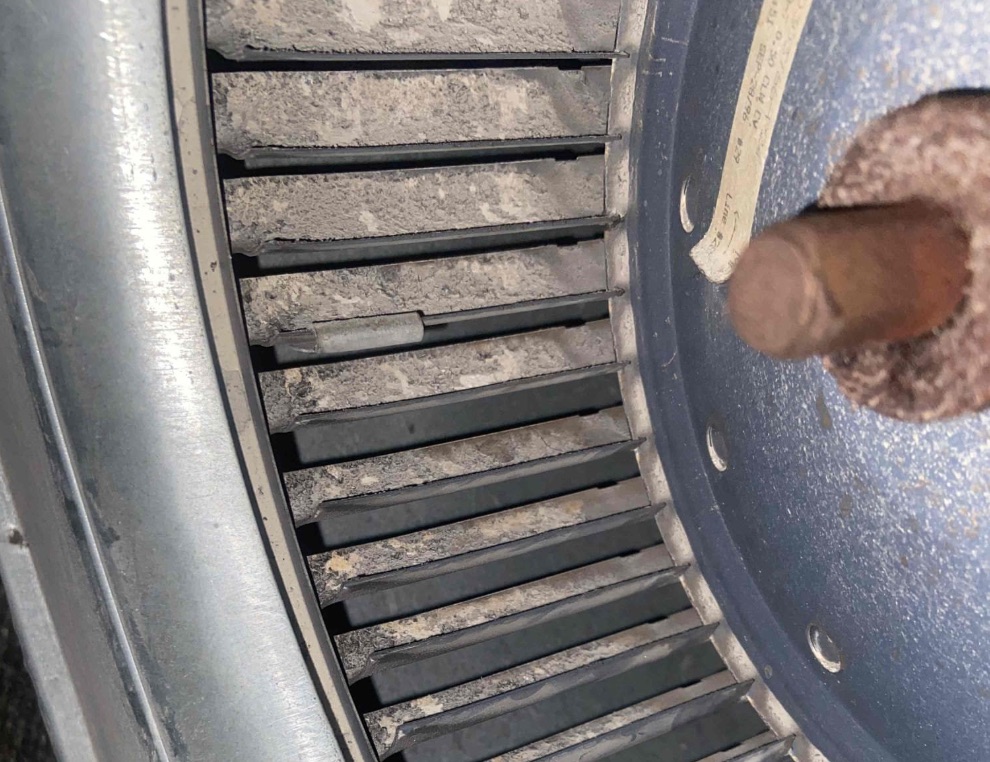 dirty blower motor