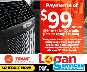 Trane HVAC financing deal: 120 months at $99
