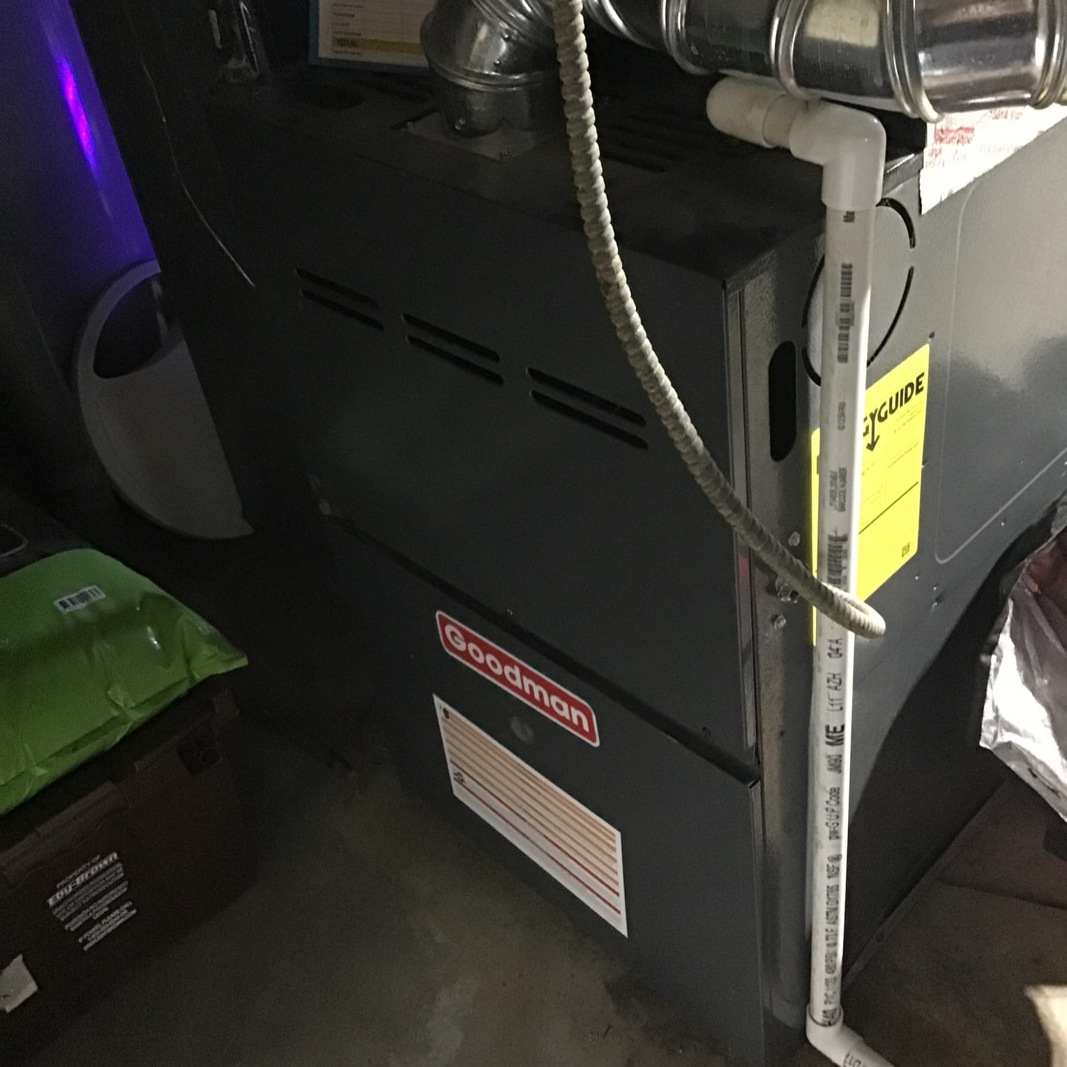Goodman furnace installed by Logan Services in Huber Heights, OH.