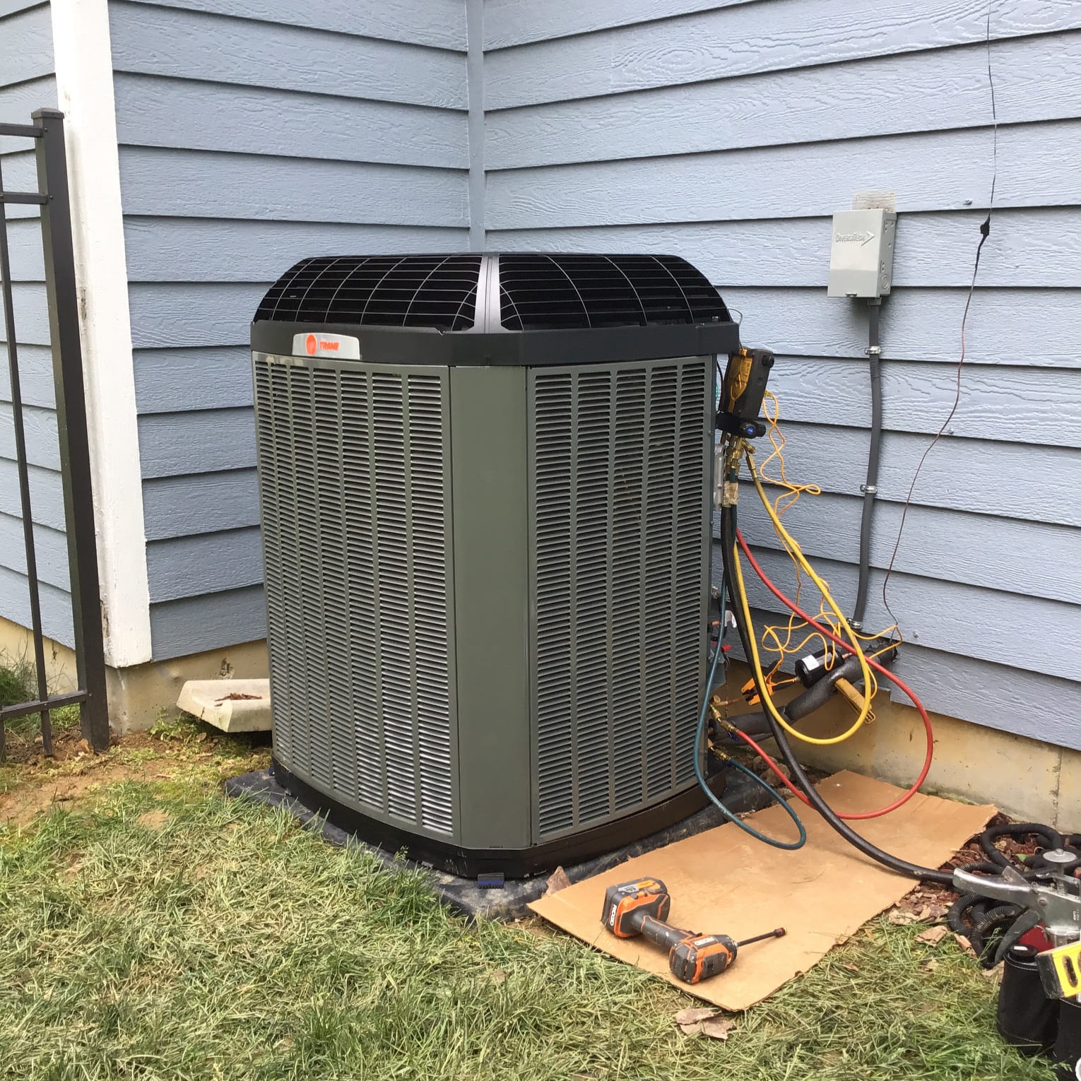 Trane XV20 AC unit installed by Logan Services in Sugarcreek Township, OH.