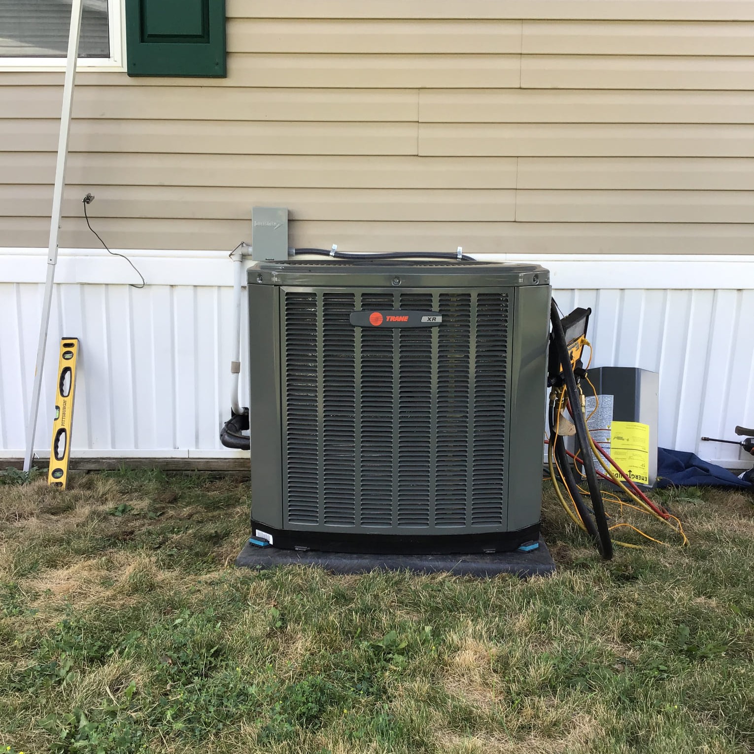 Trane XR13 AC unit installed by Logan Services in Miamisburg, OH.