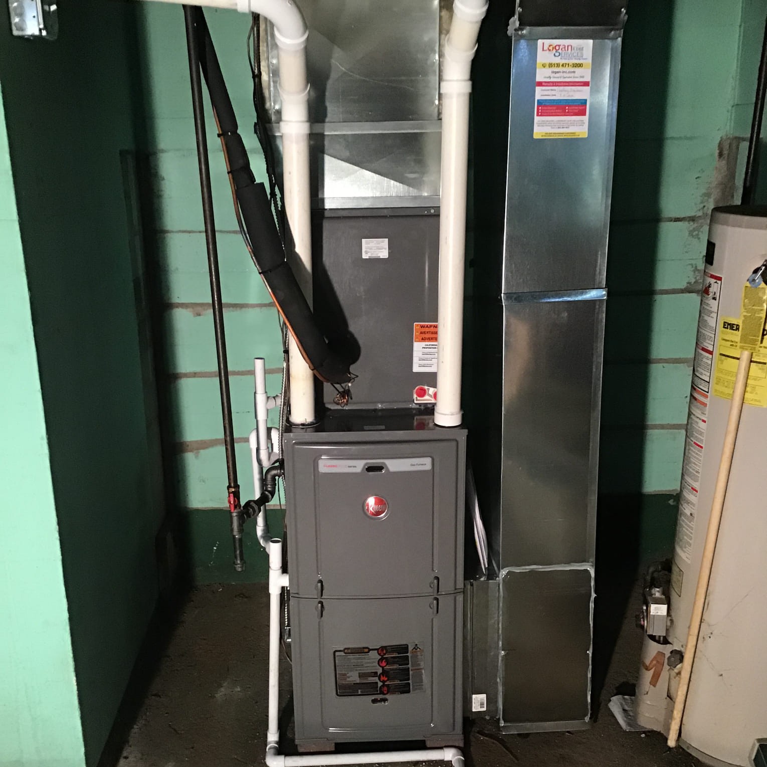 Furnace installed in Hamilton, OH, by Logan Services.