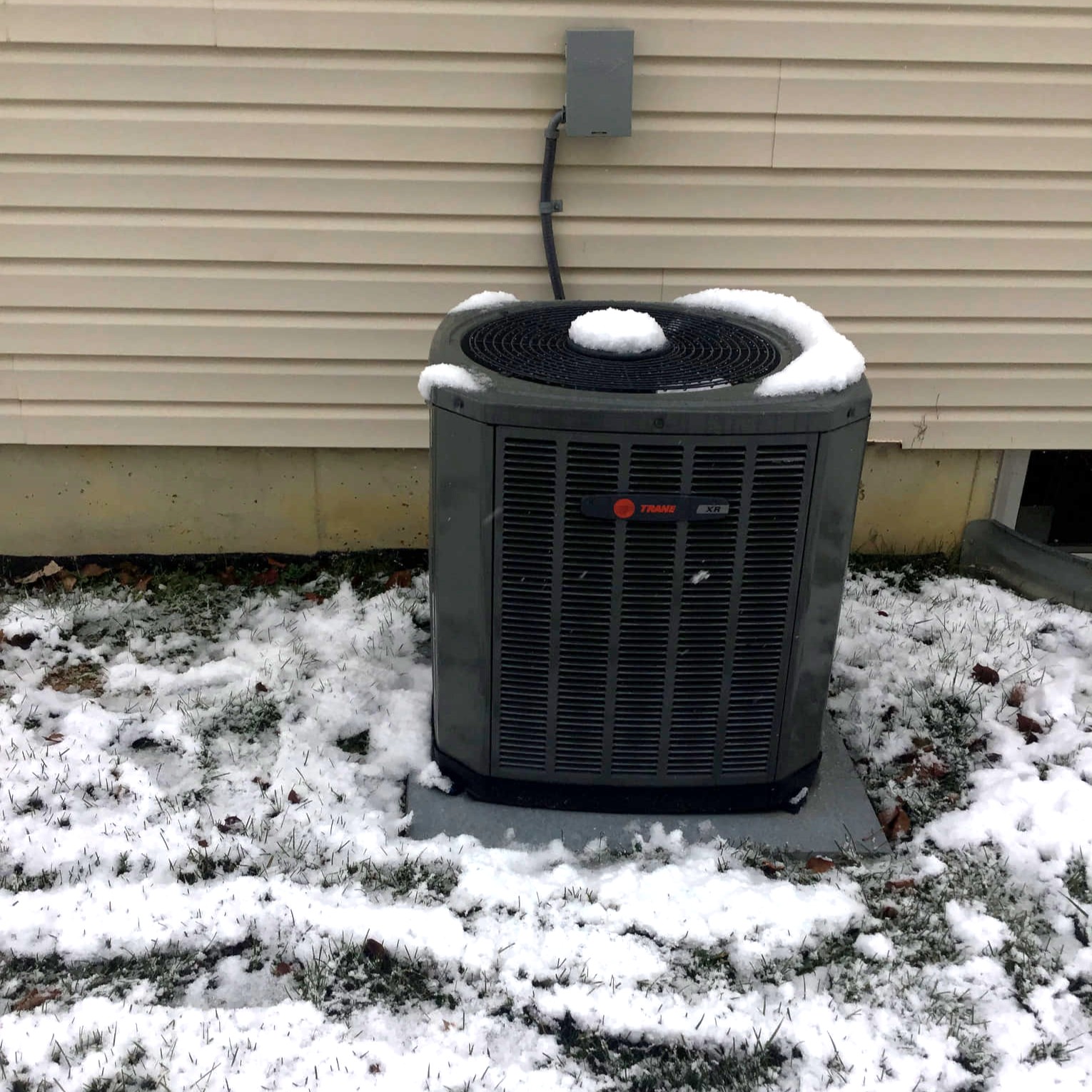 Trane AC unit installed by Logan Services in Troy, OH.
