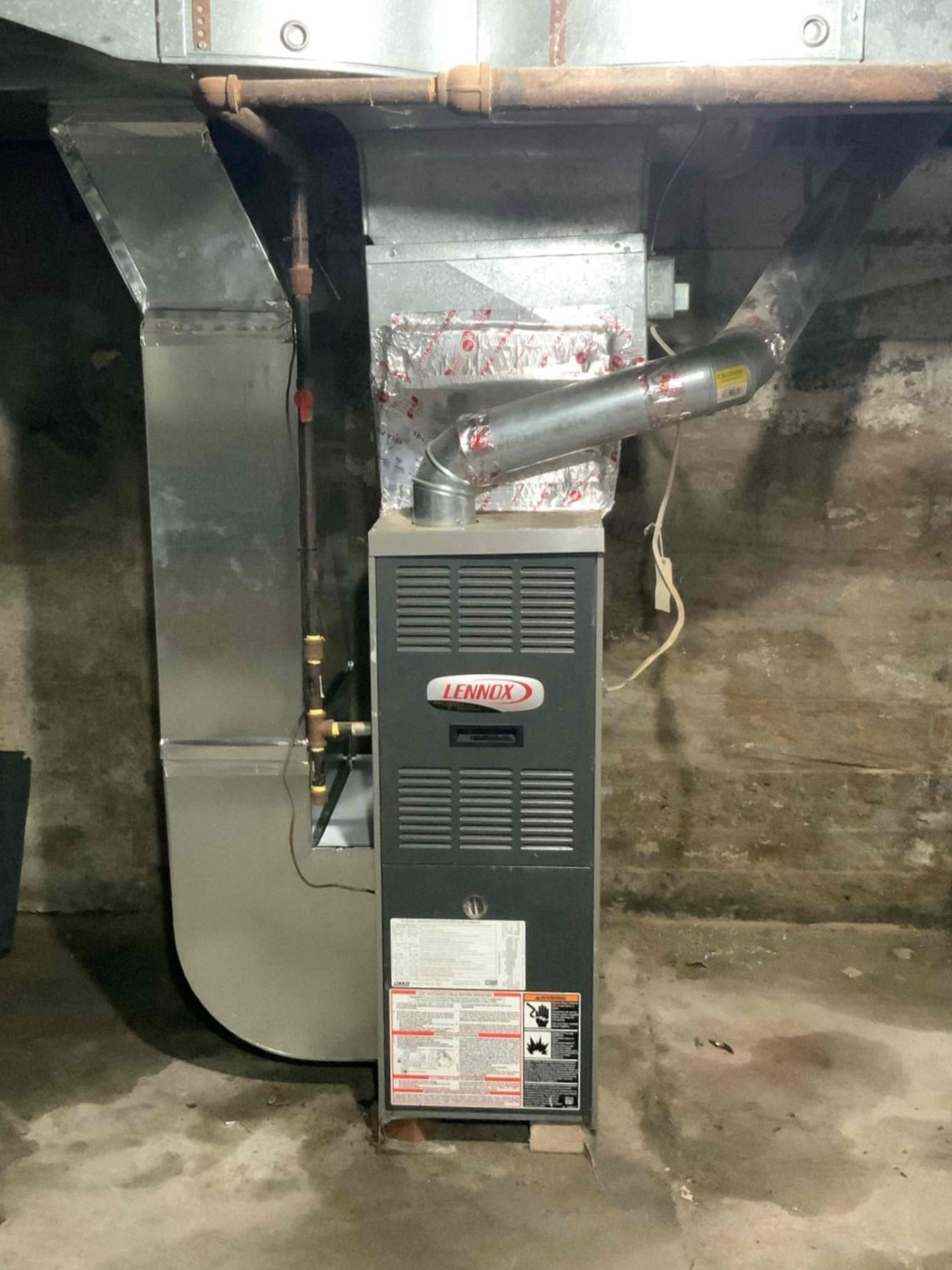 Lennox furnace replaced by Logan Services in Columbus, OH.