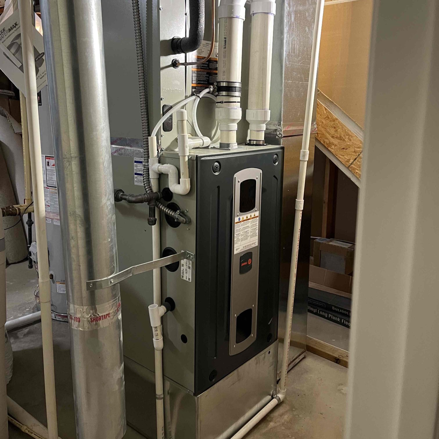 Trane furnace installed by Logan Services in Springboro, OH.
