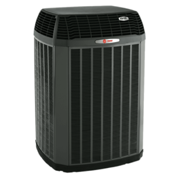 Image of Trane XV20i air conditioner, a sleek outdoor unit known for top efficiency and variable speed technology.