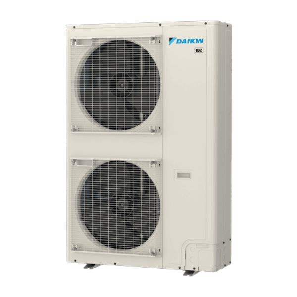 Image of Daikin FIT DH9VS heat pump, a compact, energy-efficient unit for heating and cooling.
