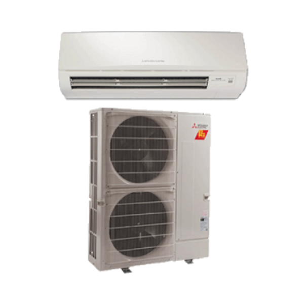 Image of Mitsubishi MXZ outdoor unit, built for multi-zone ductless heating and cooling.