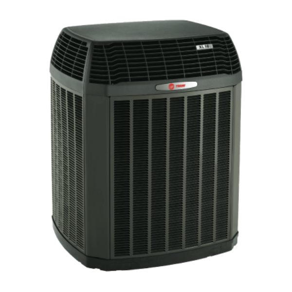 Image of Trane XL15i heat pump, a dependable outdoor unit for reliable year-round use.
