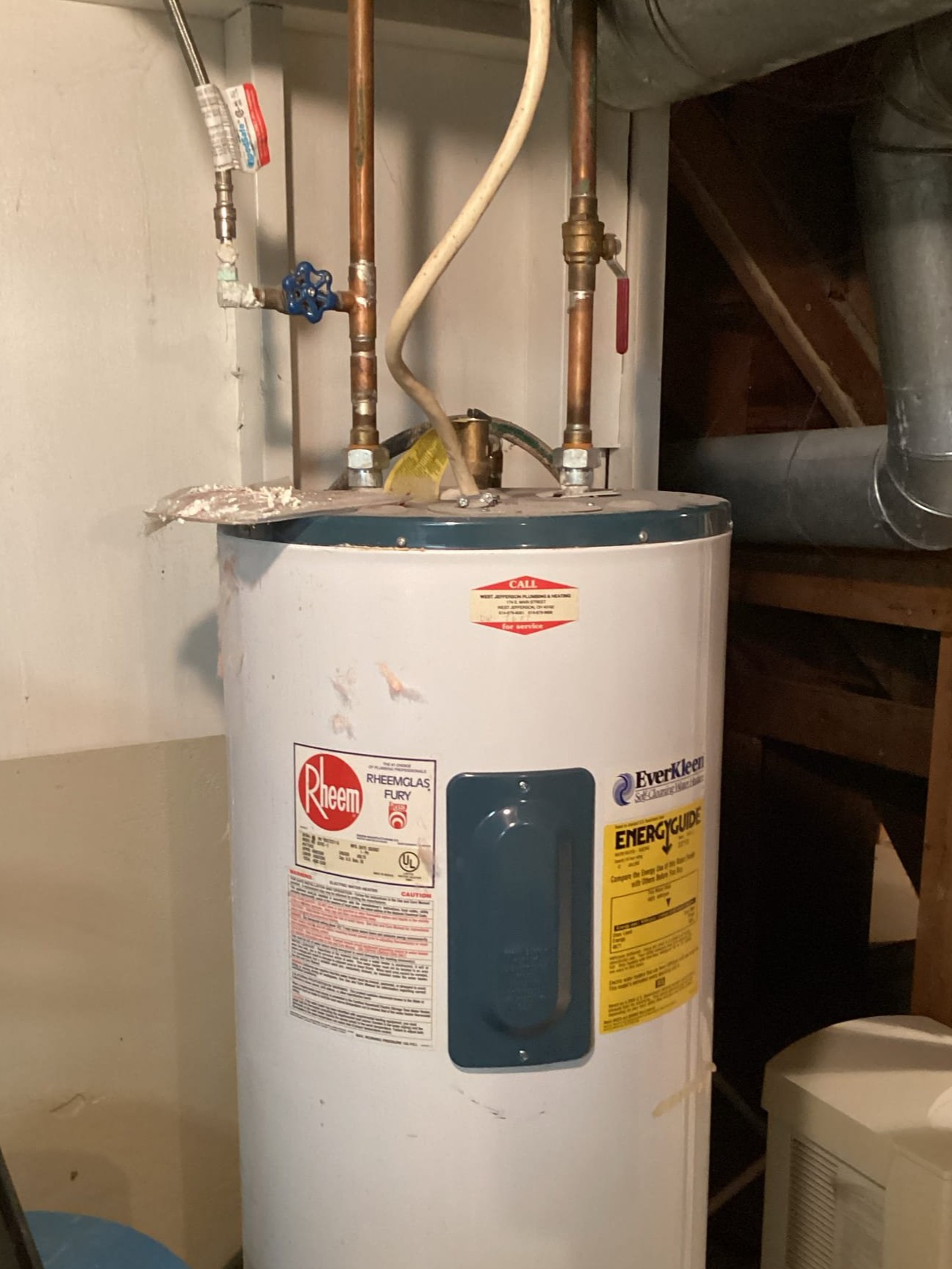 Rheem water heater replaced in Dayton, OH, by Logan Services.