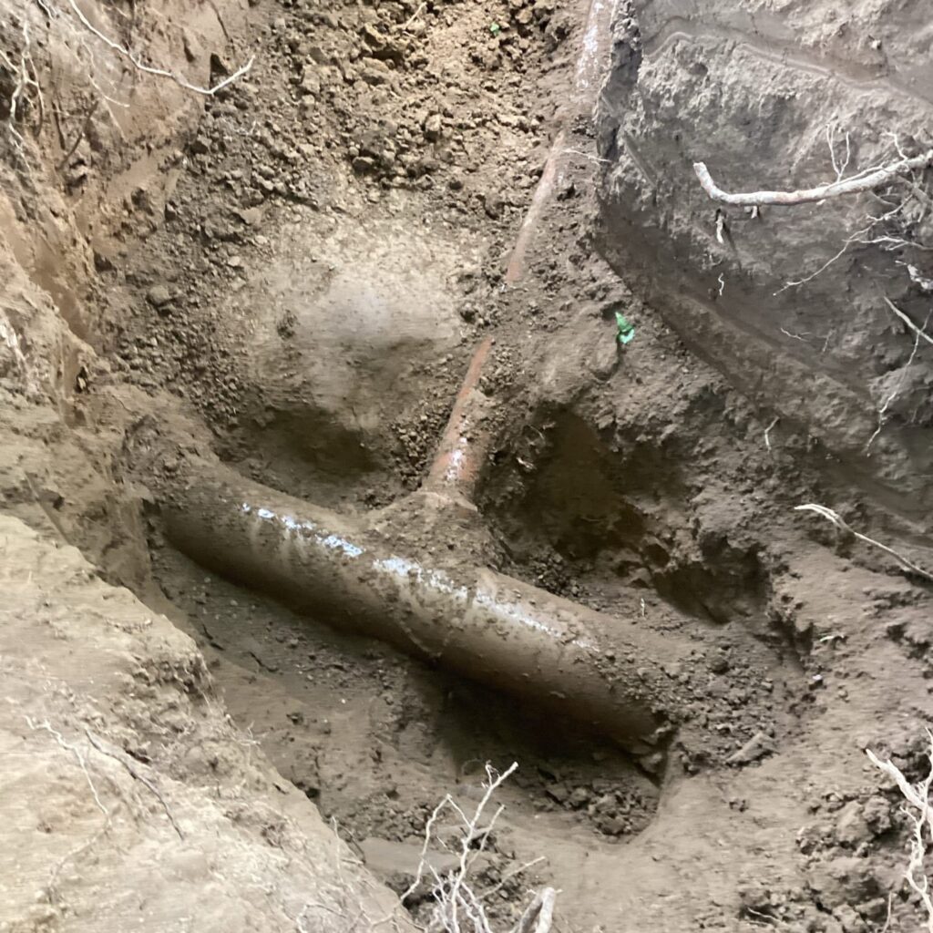 Drain line repiped in Kettering, OH, by Logan Services.