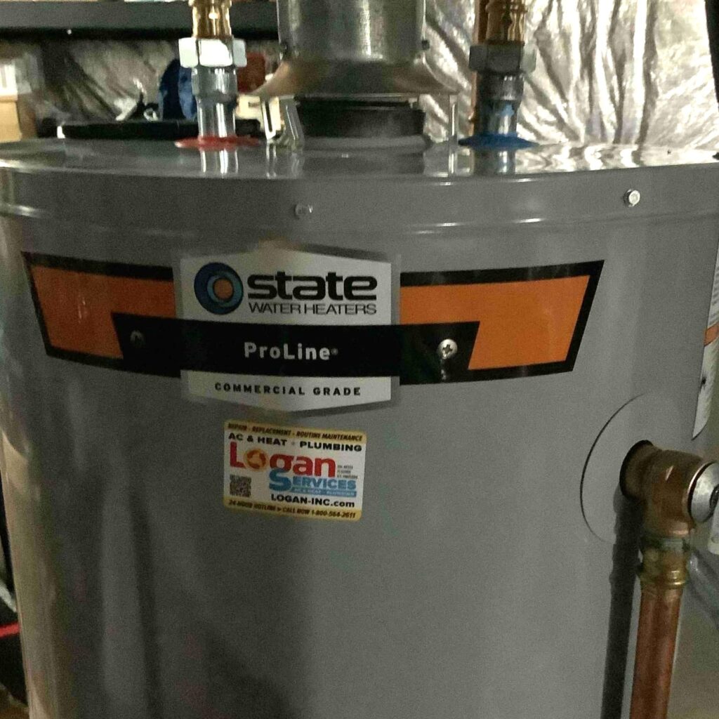 Standard water heater installed in Dayton, OH, by Logan Services.