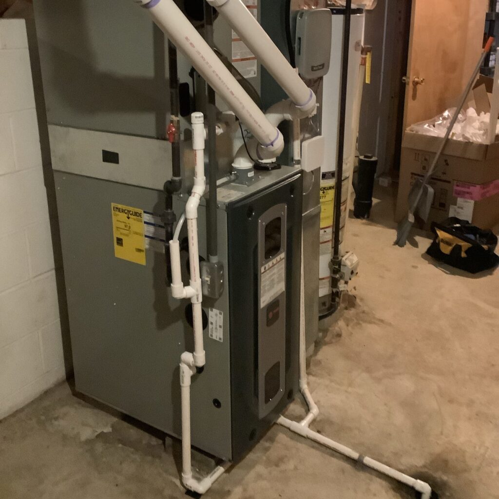 Trane furnace installed with AC unit in Columbus, OH, by Logan Services.