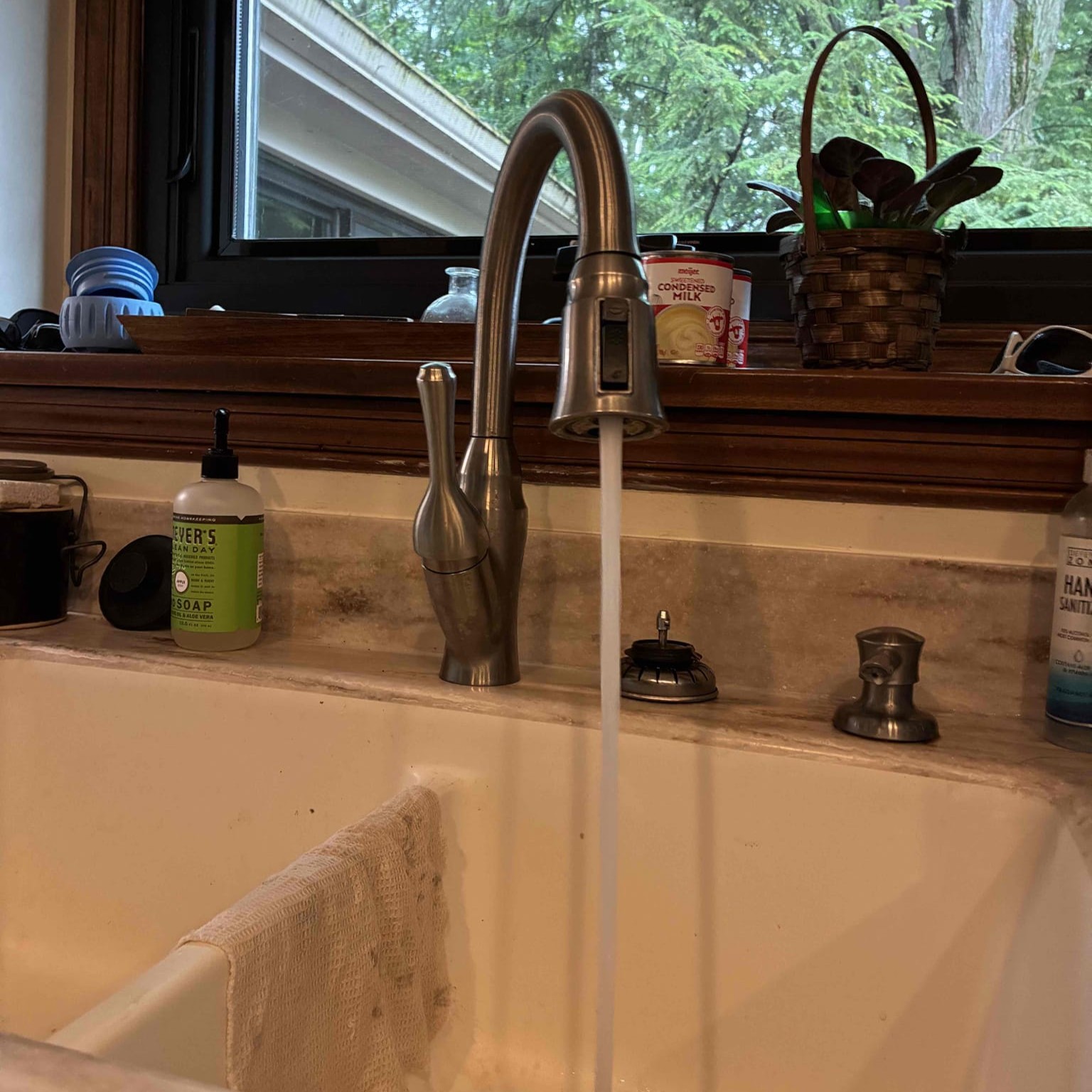 Kitchen sink leak repaired by Logan Services in Dayton, OH.