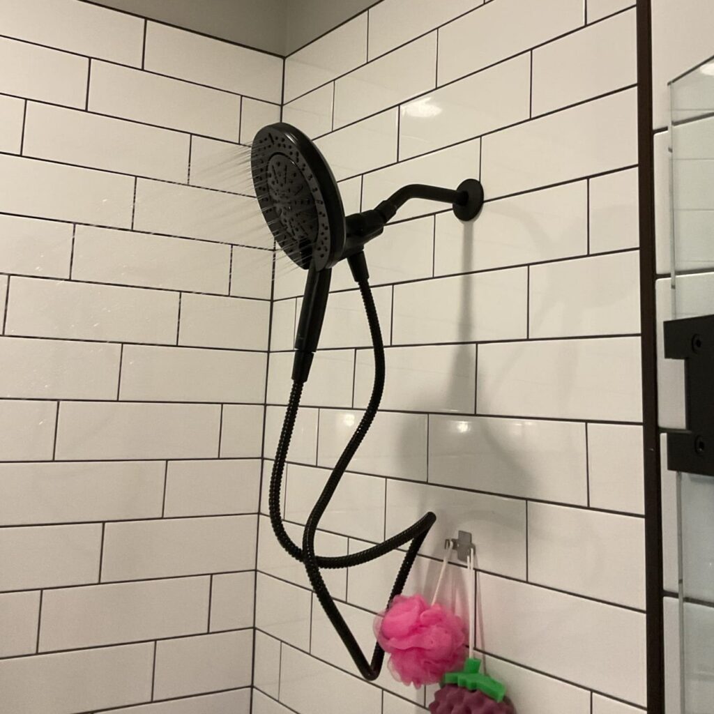 Shower head leak repaired by Logan Services in Cincinnati, OH.