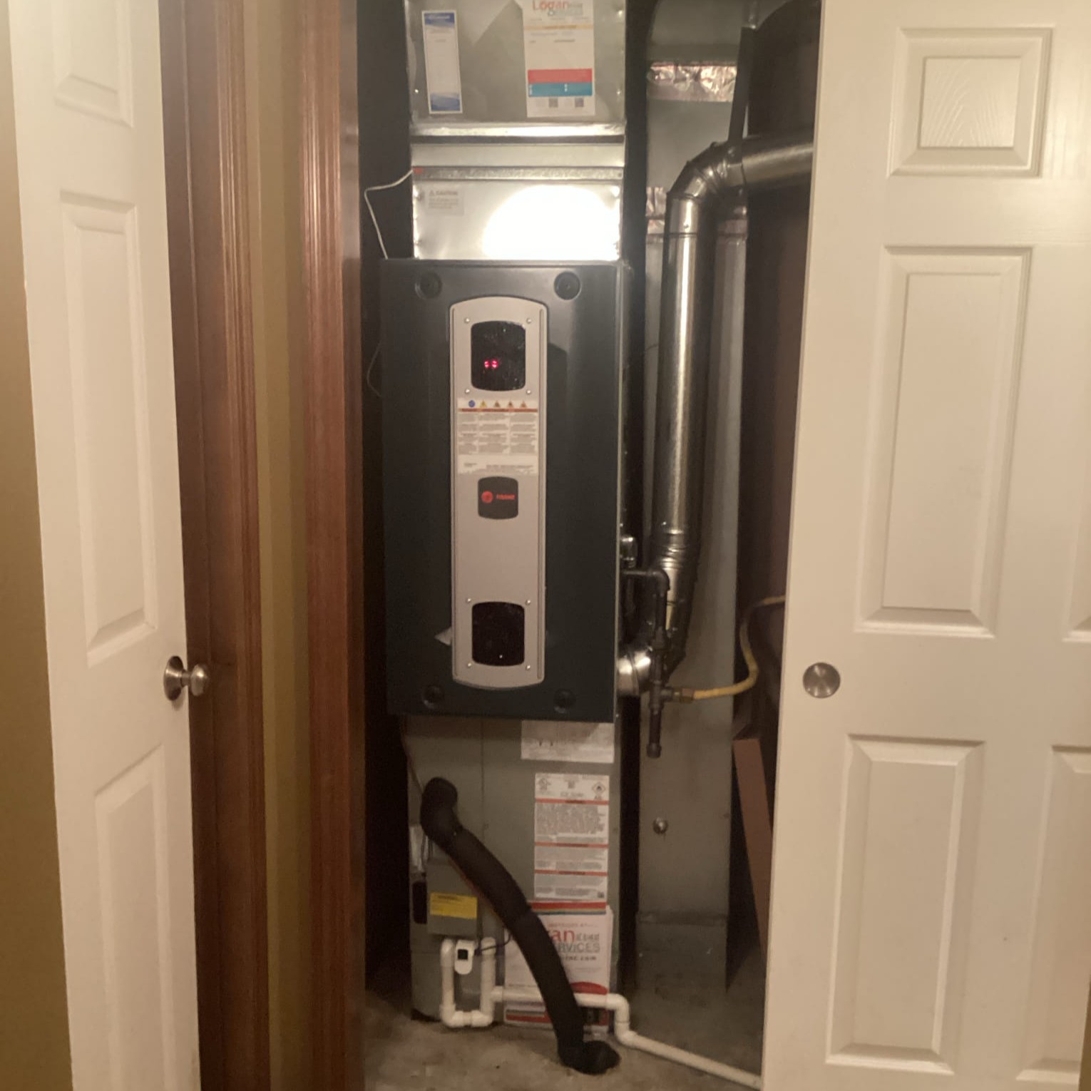 Trane S8V2 furnace installed in Dayton, OH, by Logan Services.