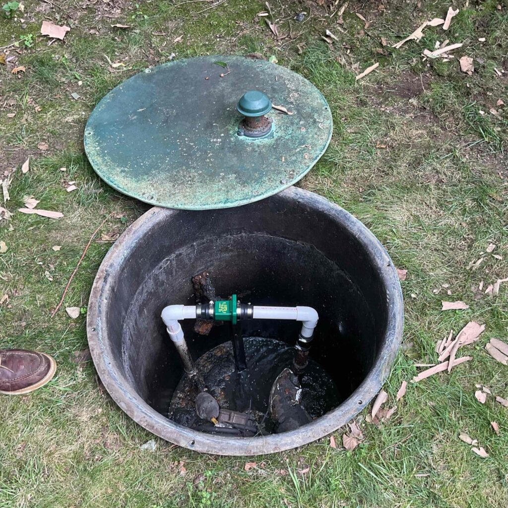 Grinder pump repair completed by Logan Services in Cincinnati, OH.