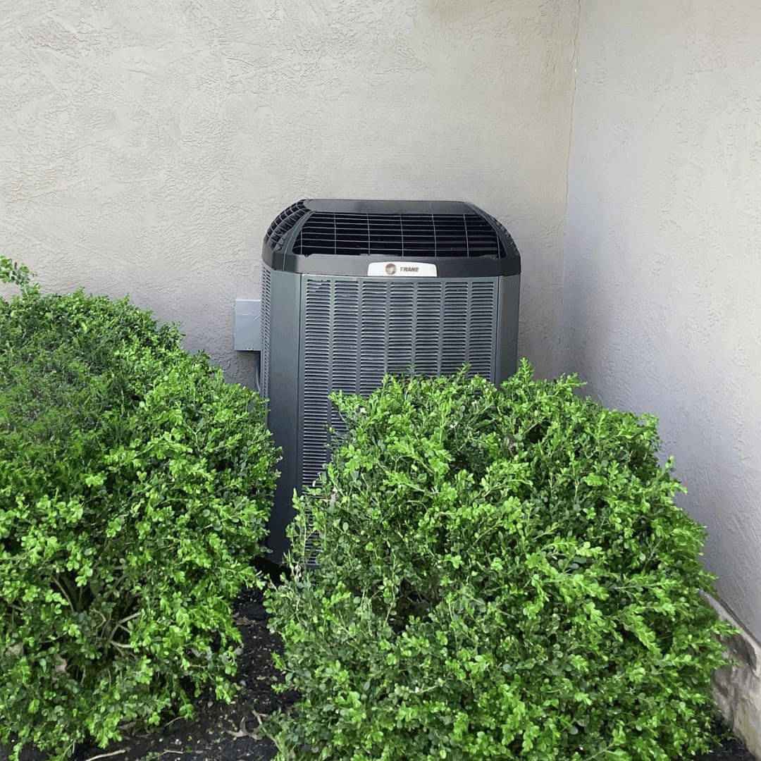 Trane XL17i central AC unit installed by Logan Services in Dublin, OH.