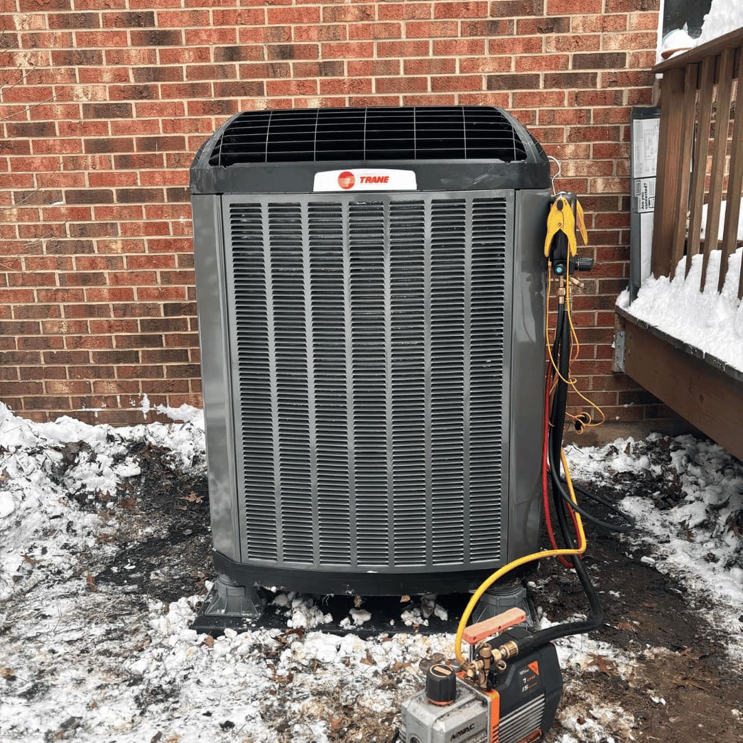 Trane heat pump installed in Milford, OH, by Logan Services.
