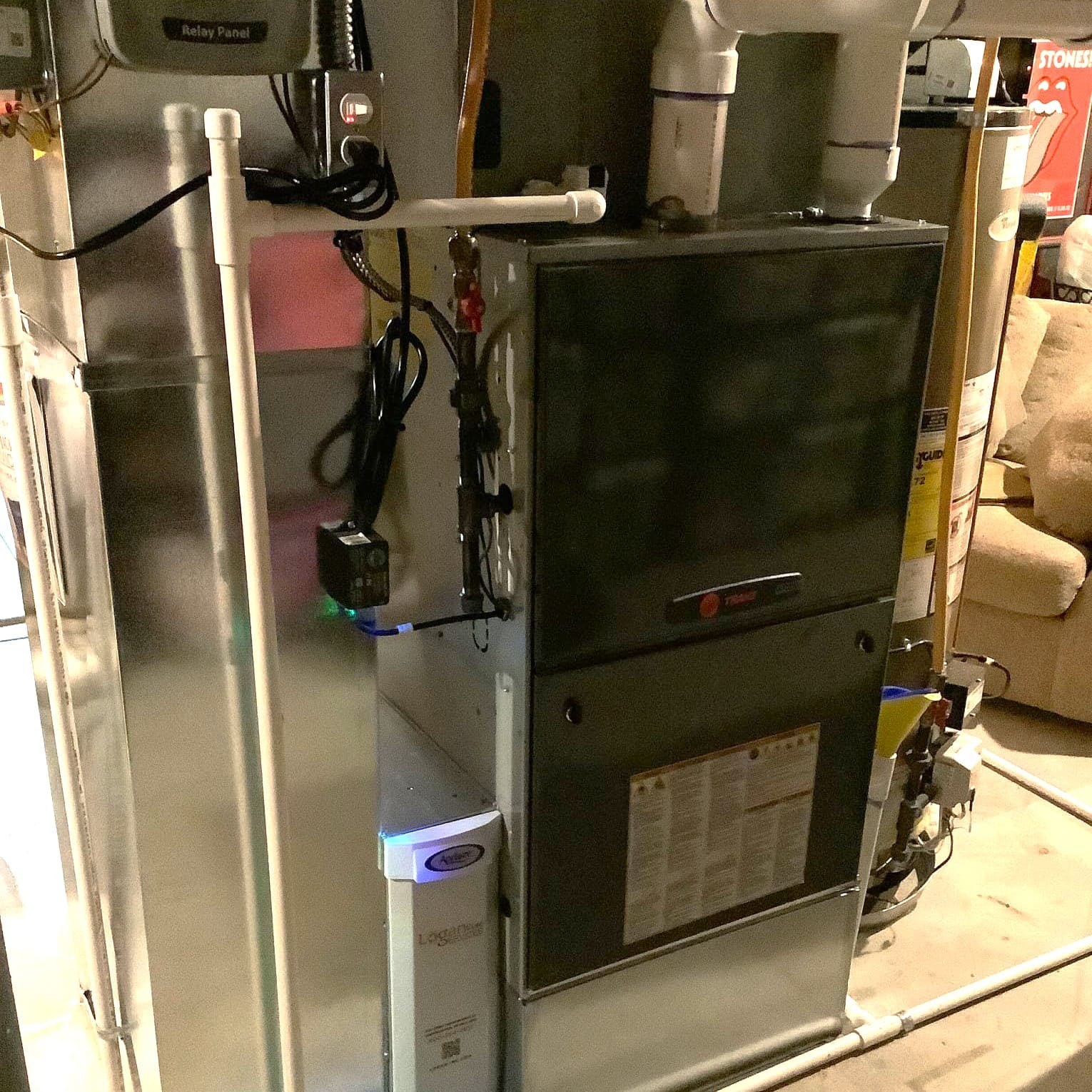 Trane modulating furnace installed in Dublin, OH, by Logan Services.