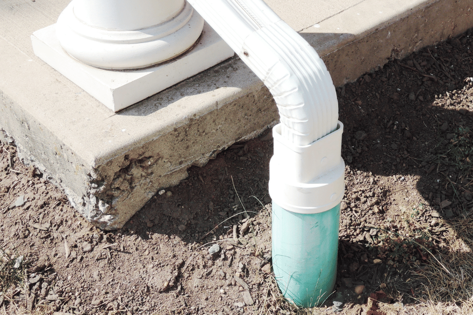 downspout extension into ground