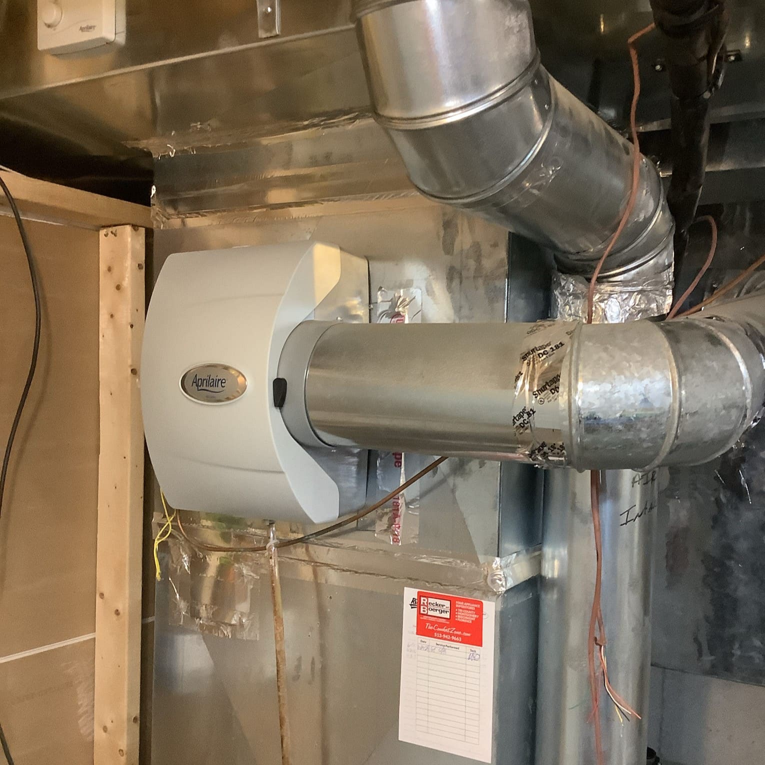 Furnace installed in Cincinnati by Logan Services.