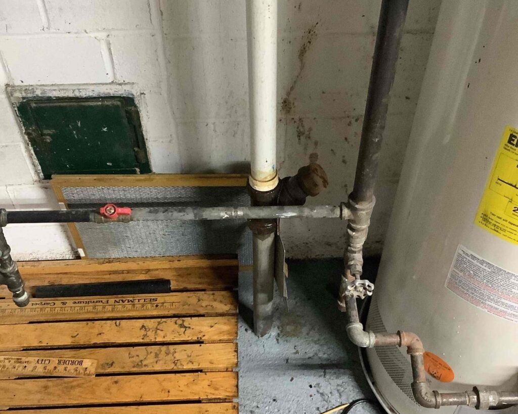 Water lines unclogged by Logan Services plumbers.