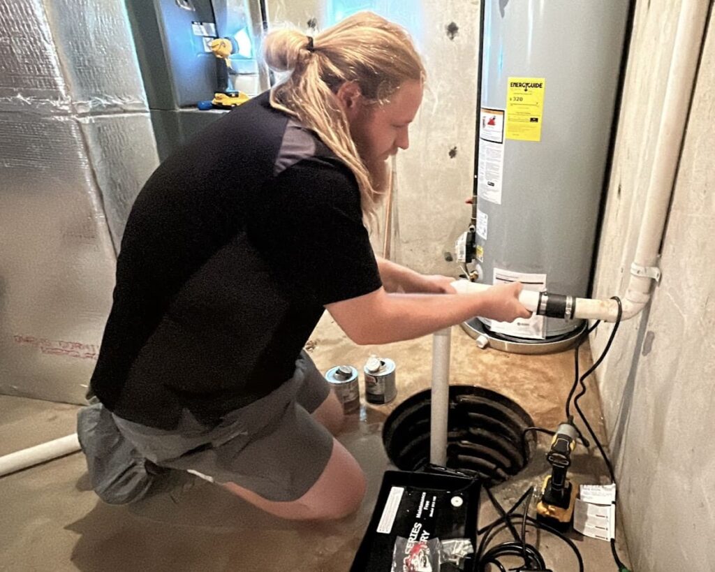 Cincinnati sump pump installation from Logan Services plumbers.