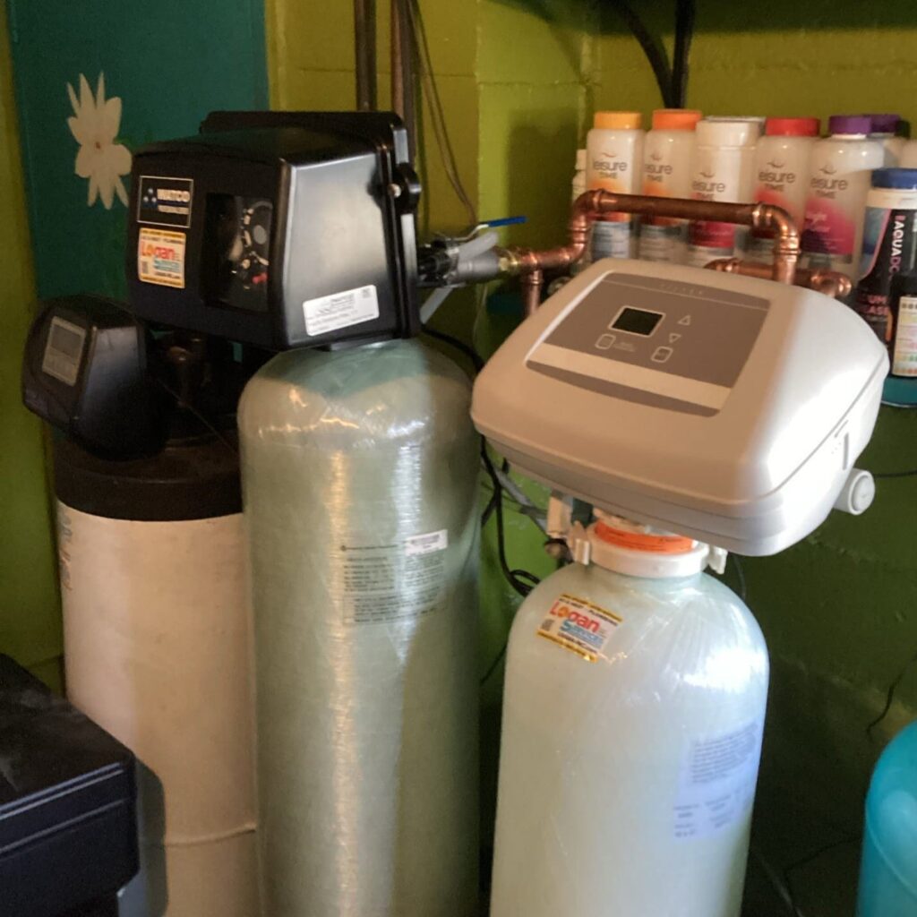 Water filters and softeners installed by Logan Services plumbers.