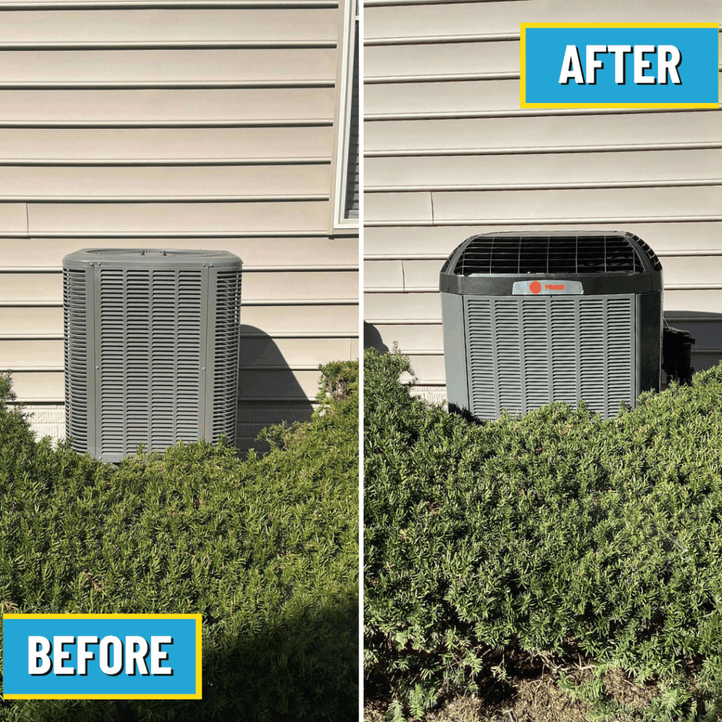 Air conditioner replaced by Logan Services HVAC technicians.