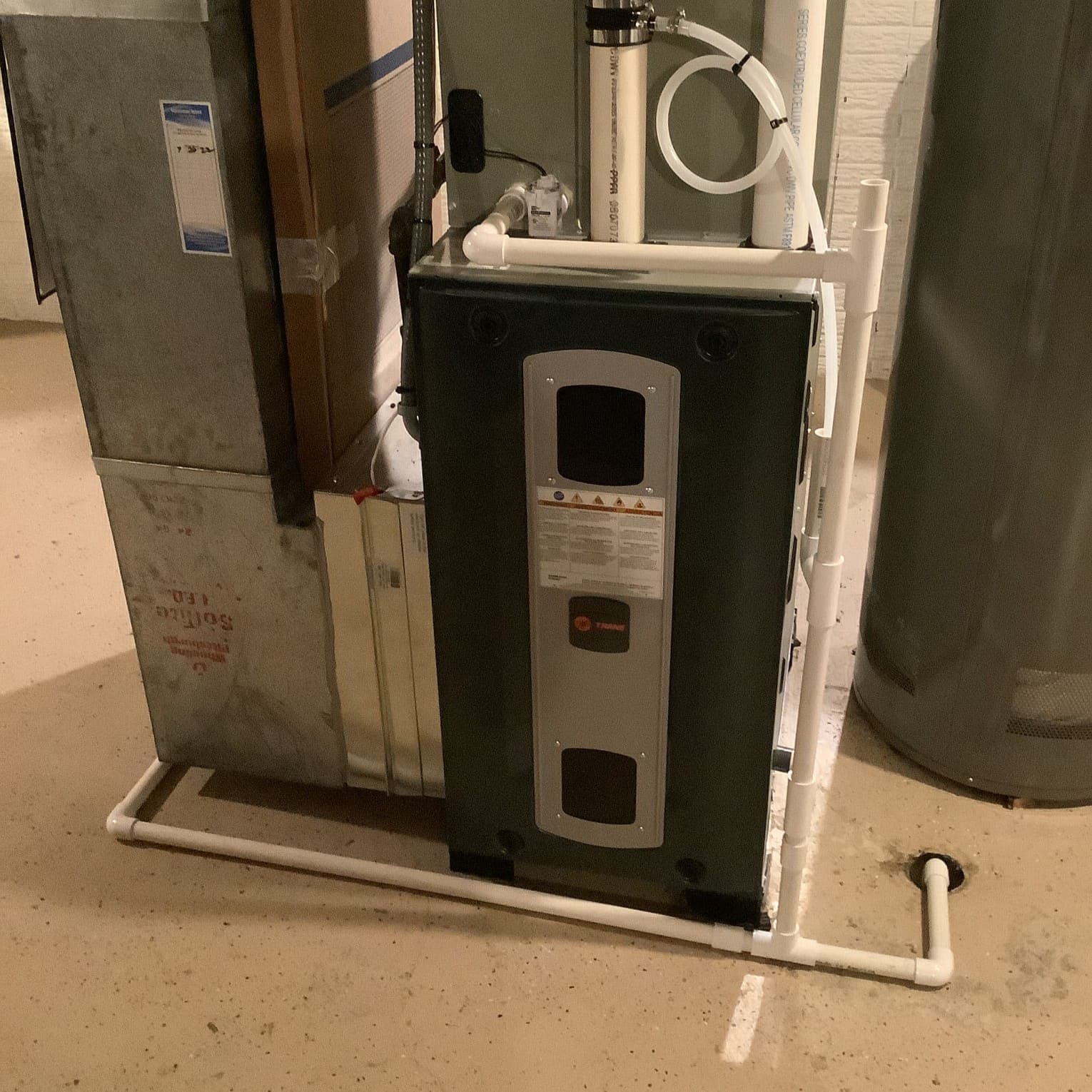 Trane furnace repaired by Logan Services HVAC technicians.