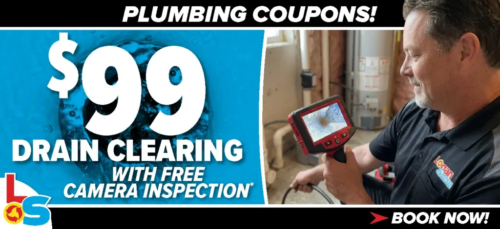 $99 drain clearing with free camera inspection coupon
