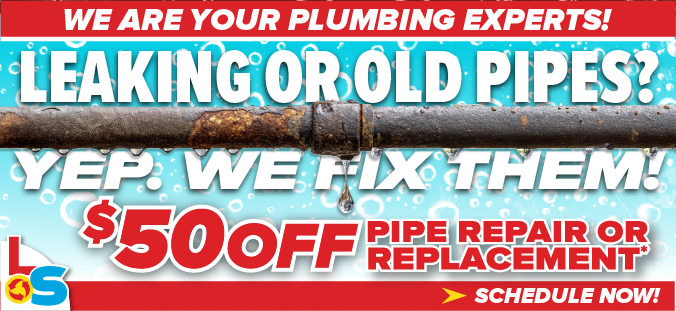 $50 off pipe repair or replacement