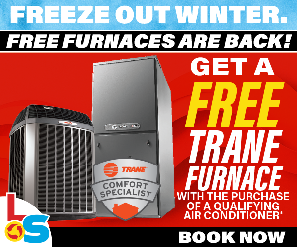 Free Trane furnace with purchase of a qualifying air conditioner promo
