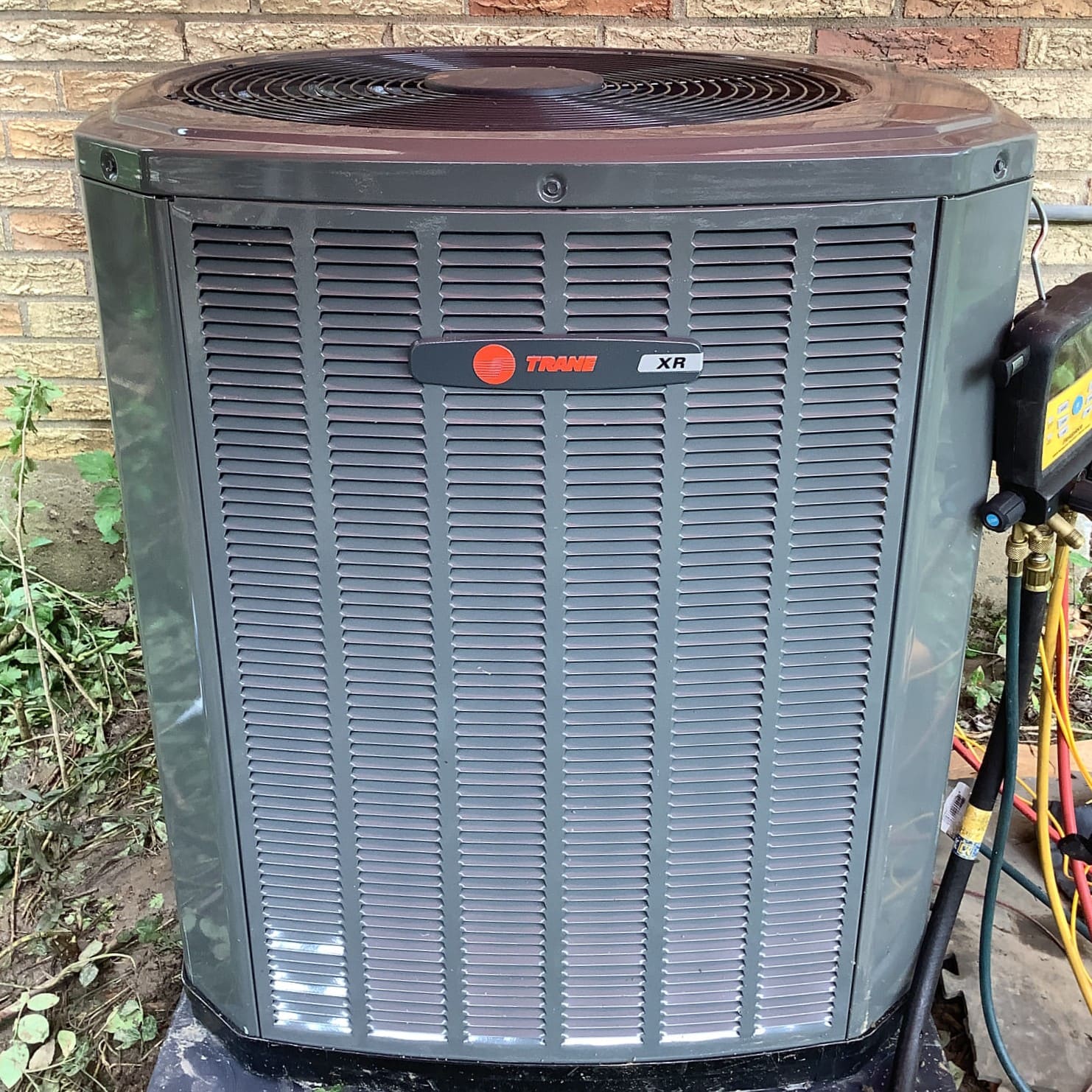 Trane AC unit installed by Logan Services HVAC technicians.