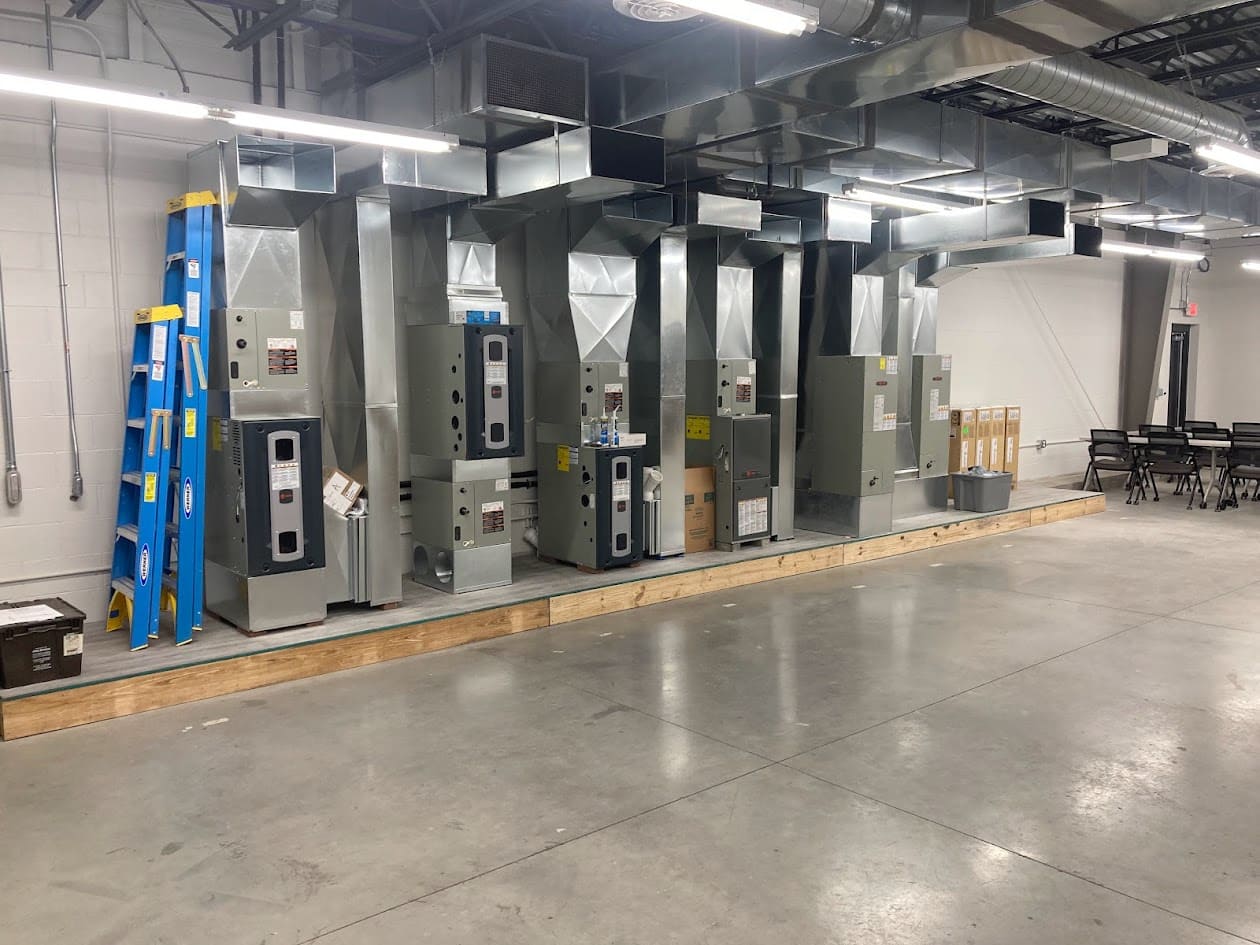 Trane furnaces in Logan Services training center