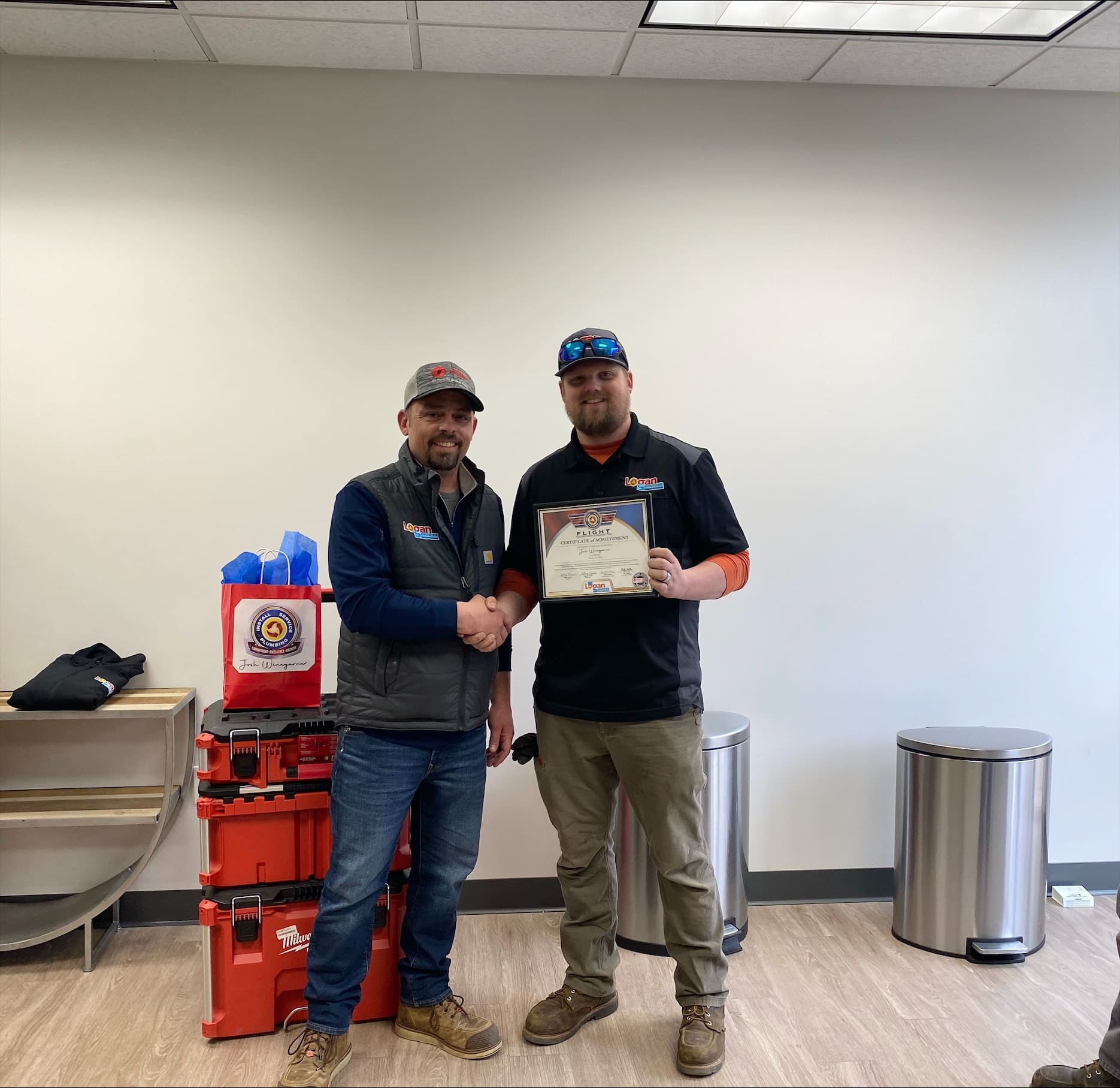 Logan Services HVAC install graduation