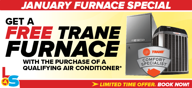 Get a free Trane furnace with the purchase of a qualifying air conditioner!