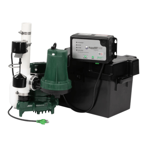 Aquanot battery backup pump system, available at Logan Services.