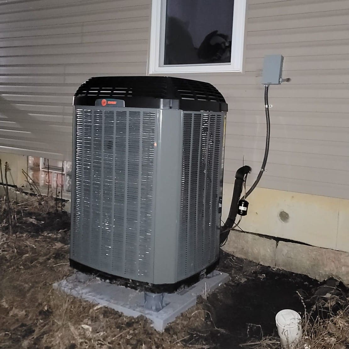 Heat pump installed in Blanchester by Logan Services HVAC technicians