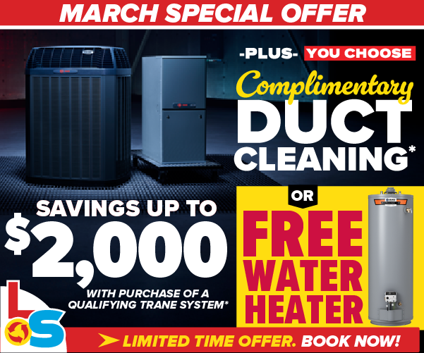 HVAC savings up to $2k w/ free duct cleaning or water heater