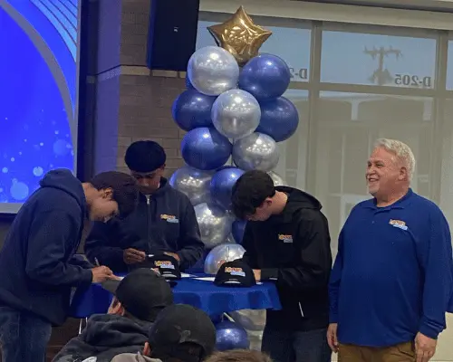 Logan Services HVAC career commitment signing