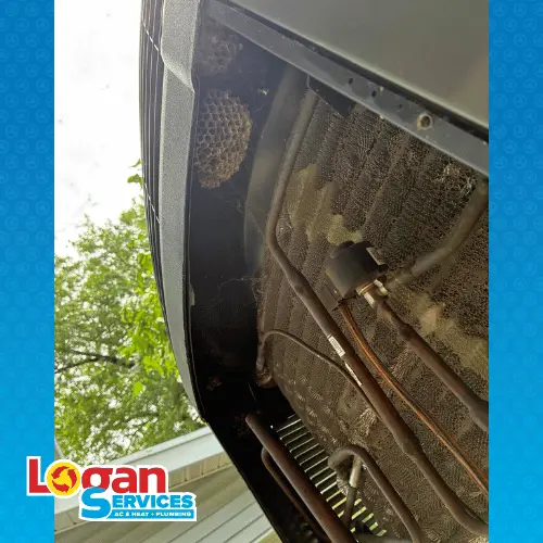 Wasp nests found in AC unit in Dayton, OH