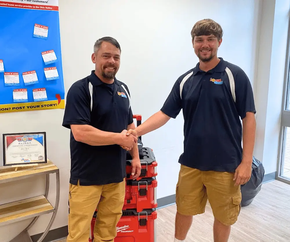 Logan Services HVAC install apprenticeship graduate