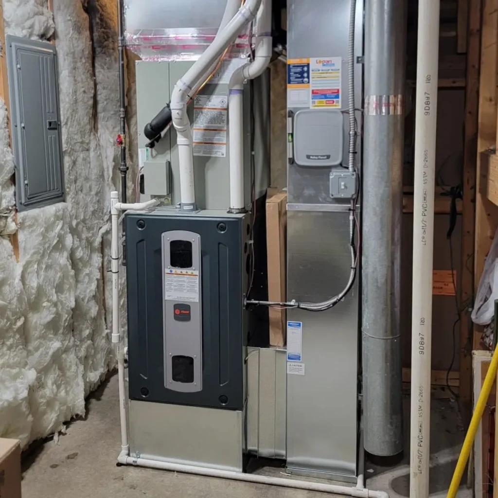 Trane furnace installed in Northern Kentucky by Logan Services.