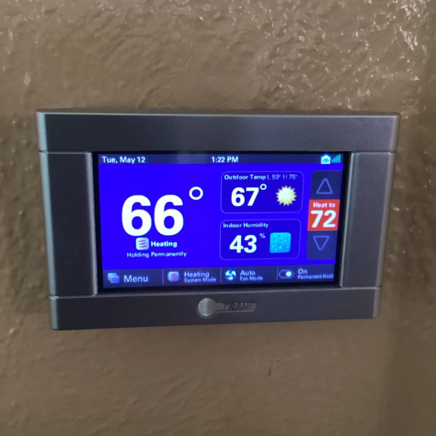 Trane Thermostat installed by Logan Services in Dayton, OH