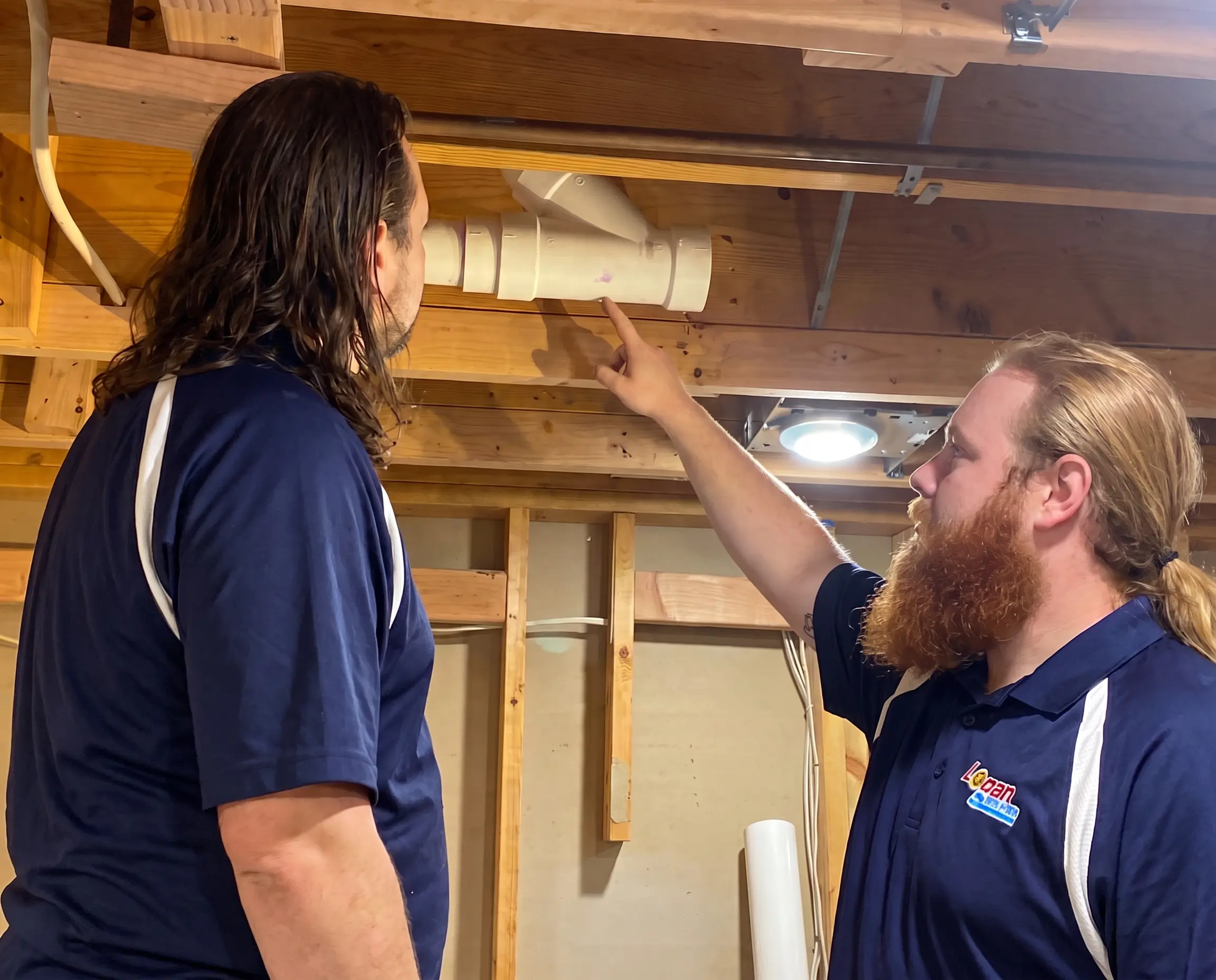 Logan Services plumbers re-piping house.