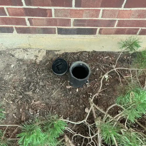 Sewer cleanout unclogged by Logan Services plumbers.