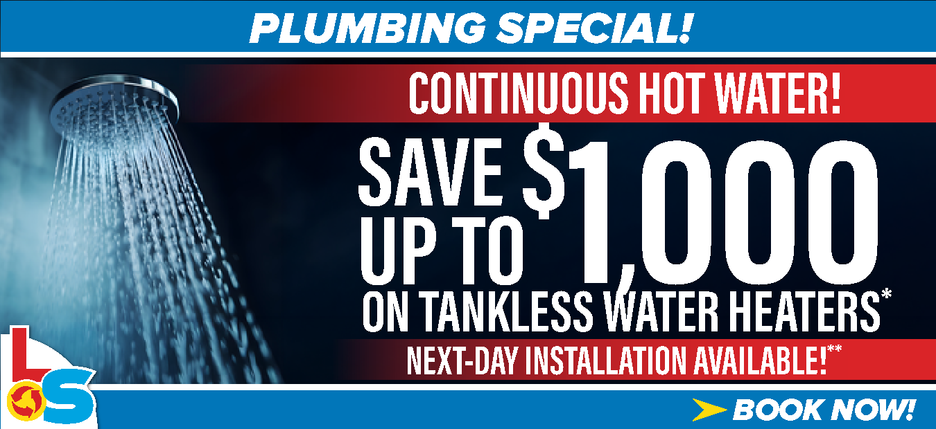 Save up to $1000 off a tankless water heater